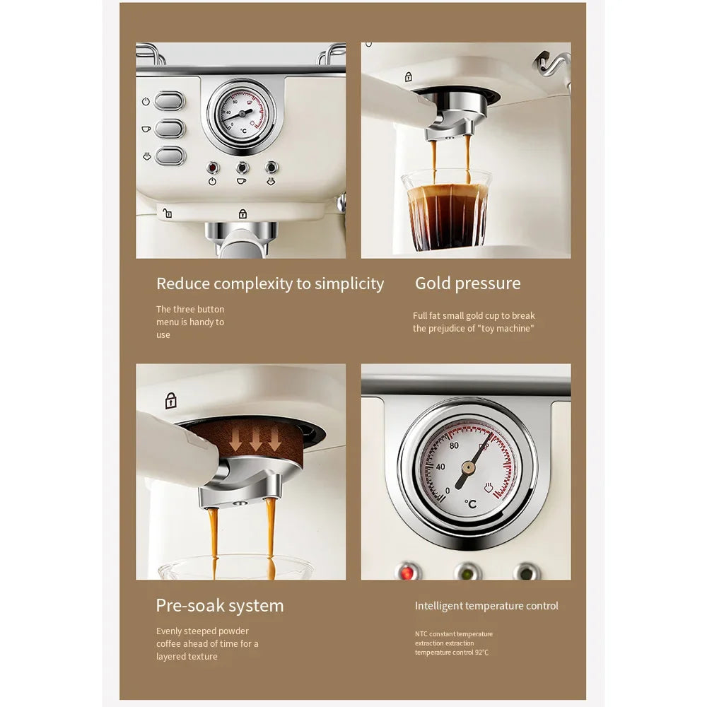 Houselin Espresso Machine 20 Bar, Professional Espresso Maker Cappuccino Machine with Steam Milk Frother