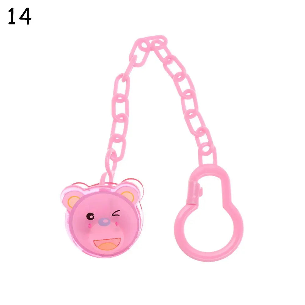 Cartoon Animal Baby Pacifier Clips Baby Pacifier Clip Chain Newborn Dummy Pacifier Chain Clip Holder Baby Pacifier Chain
