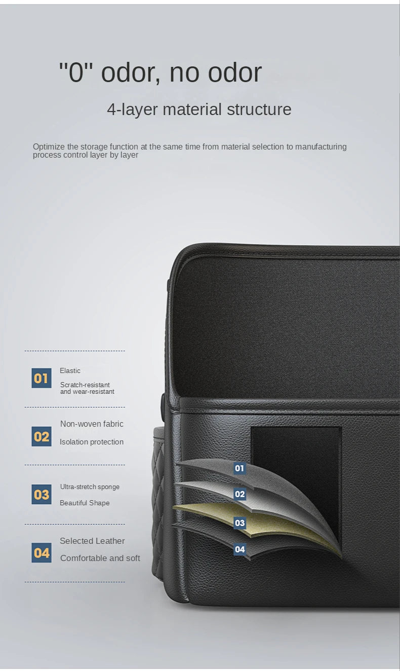 Geantă de depozitare din piele pentru scaunul auto, suport pentru geantă de mână auto de lux între scaune, buzunare pentru pahar de apă, depozitare și ordonare