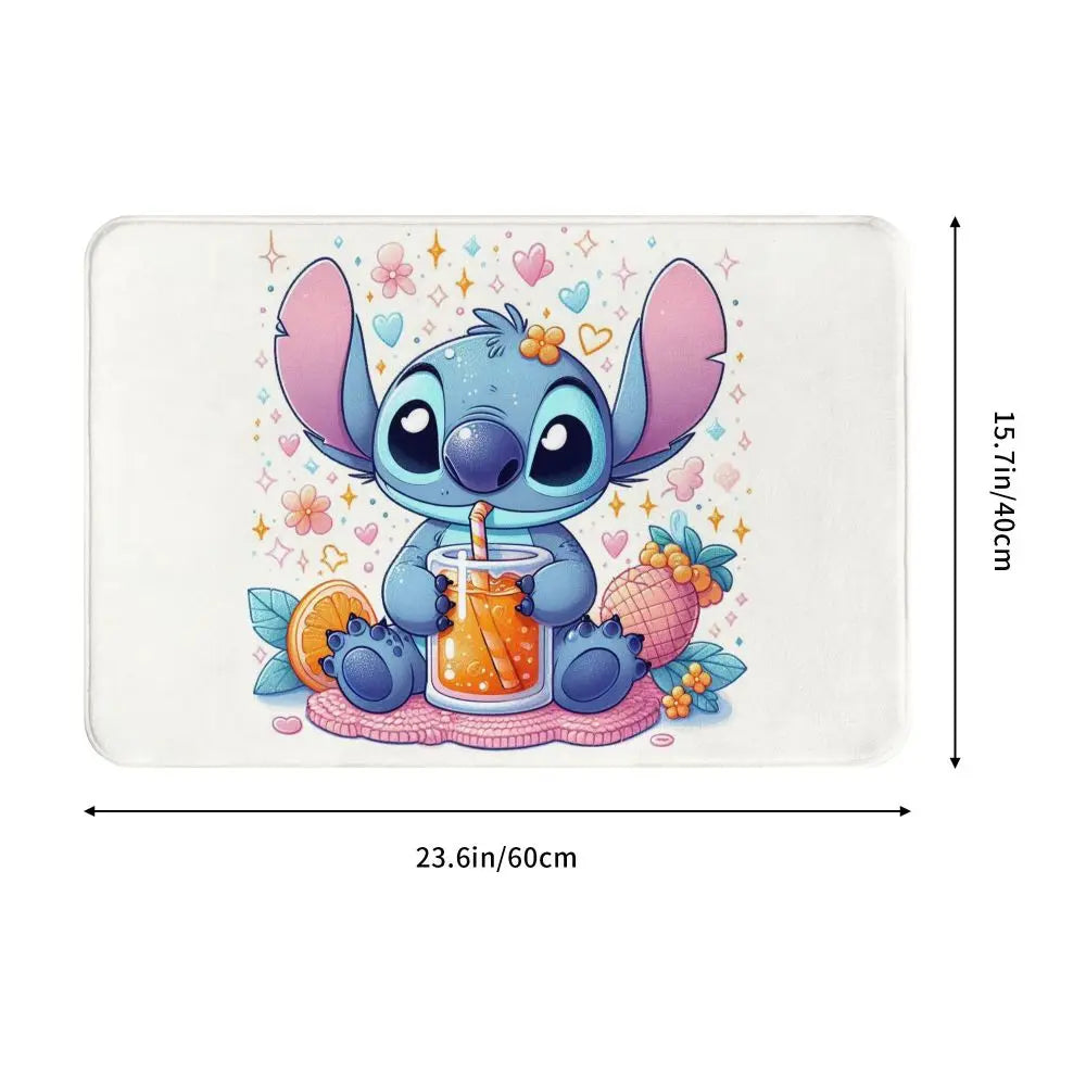 Custom Cartoon Stitch Floor Door Kitchen Bathroom Mat Anti-Slip Outdoor Doormat Bedroom Balcony Entrance Rug Carpet Footpad