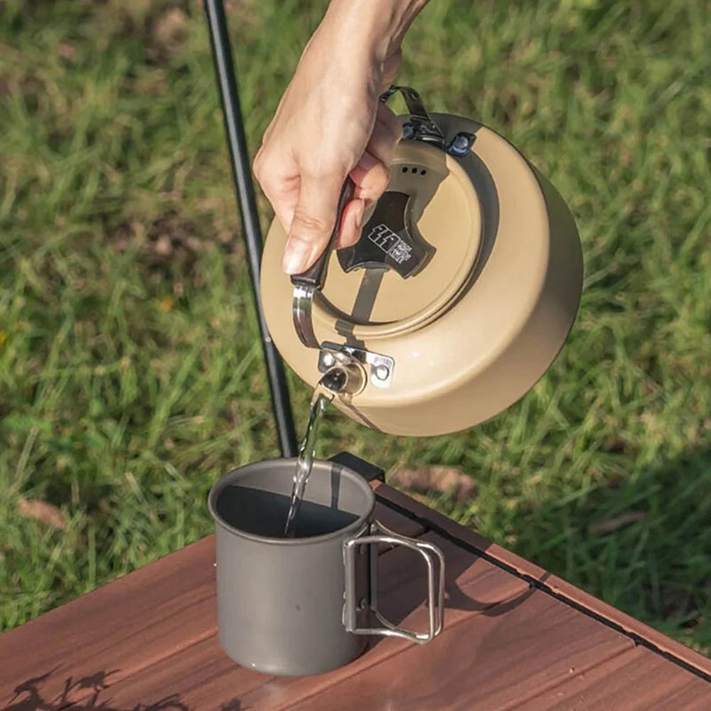 Outdoor Camping Cooker Set Outdoor cookware camping cookware Wild water kettle Cooking Cooker Portable set pot picnic equipment