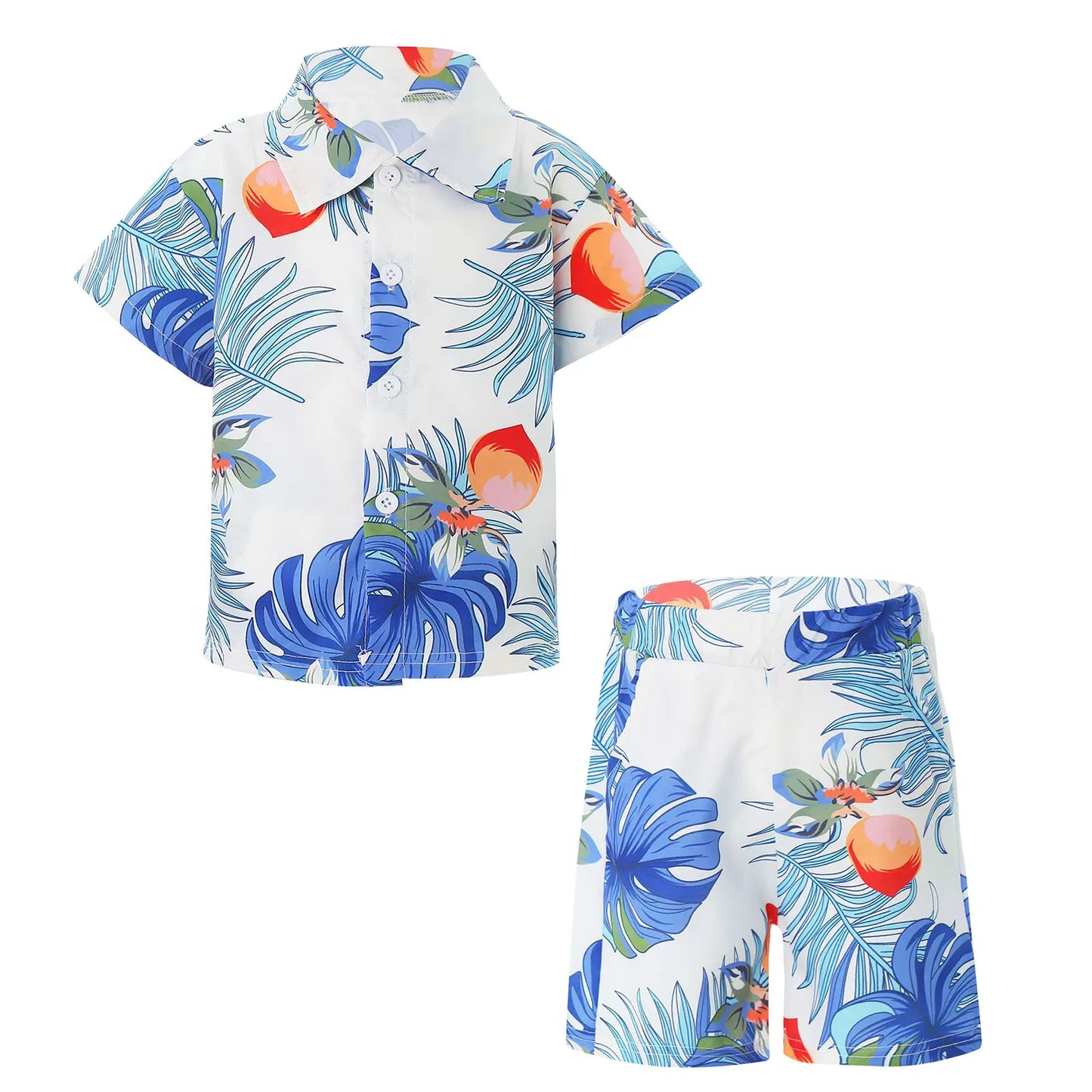 Jungen-Sommer-Set 2025: Hawaii-Hemd & Shorts - Premium Vacation Collection