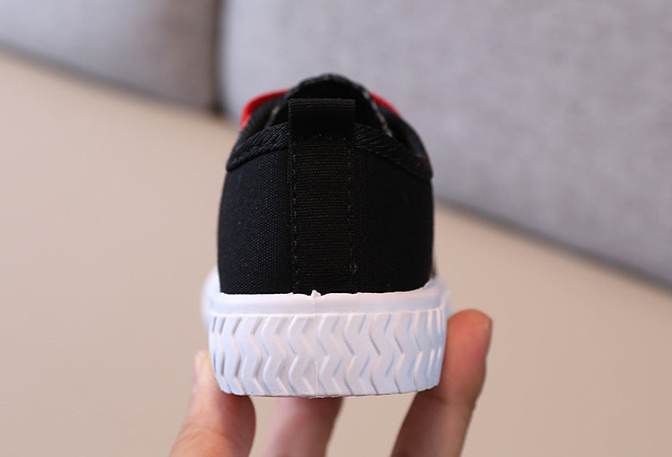 Kinder-Sneaker Jungen Mode Haken-Schuhe Mädchen Rutschfest Casual Studenten Canvas-Schuhe Frühling Herbst Neues Kinder Designer Flats-Schuhe
