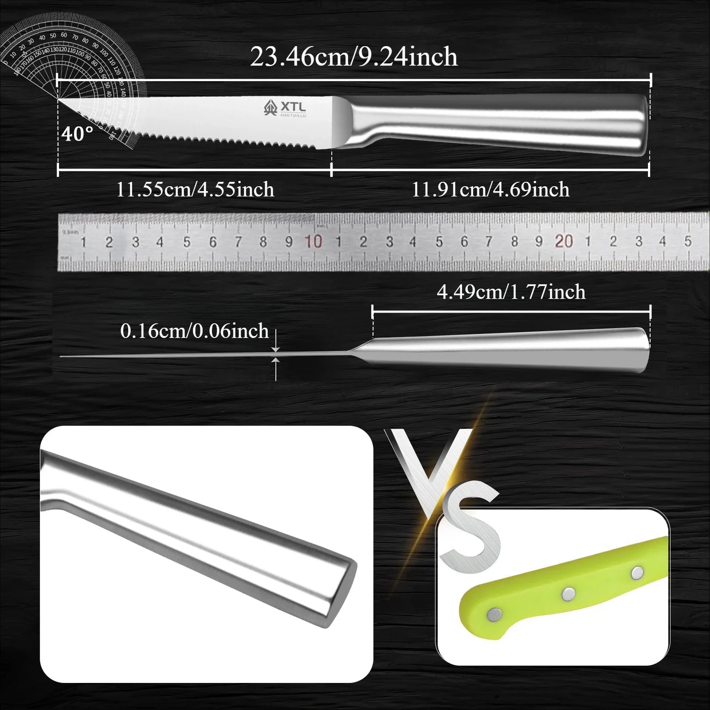 Seiko Steakmesser Set Scharfe Klinge - 4/6/8 Stück 20cm