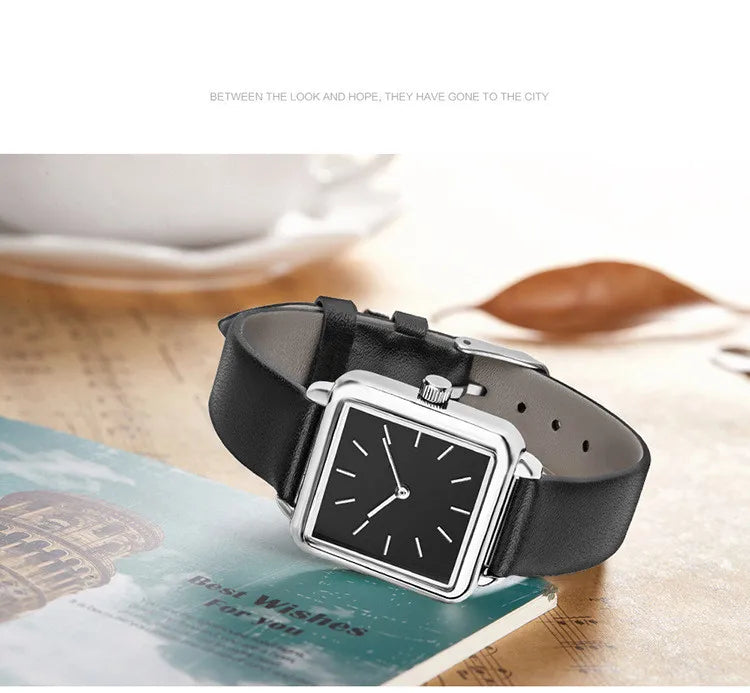 Luxuriöse Strass Damenuhren - Top Marke Elegante Quadratische Analog Quarz Uhr - Modische Damenuhr Geschenk