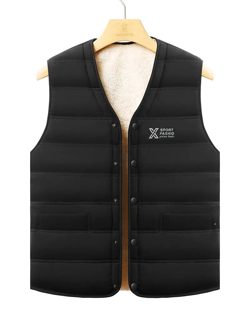 Winter Männer Warme Weste - Futter Polyester, Vlies, L