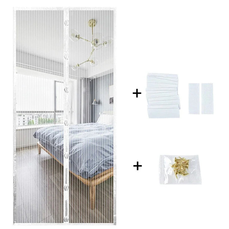 Magnetic Mosquito Net Screen Door Curtain Anti-Mosquito Net Fly Insect Screen Mesh Automatic Closing 5 Size Easy Installation