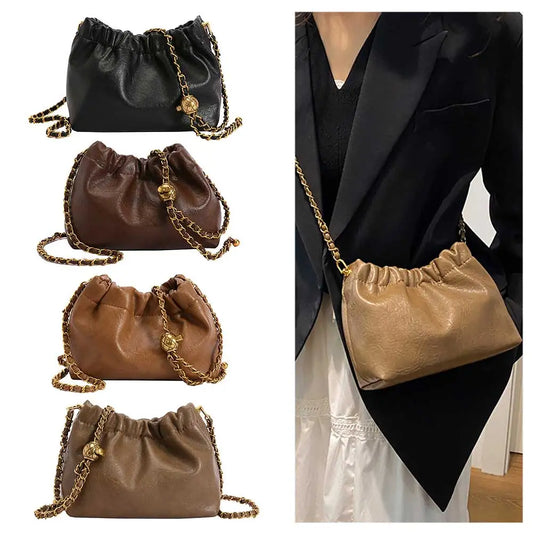 Femei geantă de mână din piele PU pliată geantă de mână crossbody geantă de mână versatil geantă de mână satchel sling geantă de mână elegantă poșetă