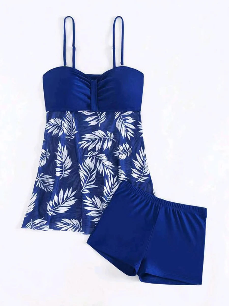 Tankini-Set 2025: lyric Short Dress Tankini With Shorts Swimsuit Women Swimwear - Female Padded Printed Bathing Swim Suit Swimming Beachwear Summer Collection