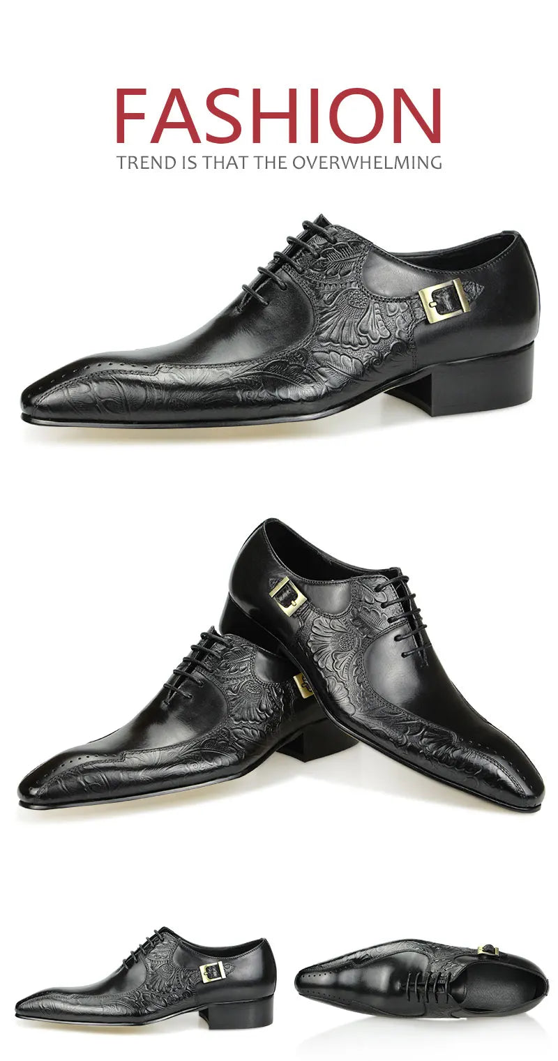 Herren-Schuhe 2025: Elegant-Black Cow-Leather - Business Dress Collection