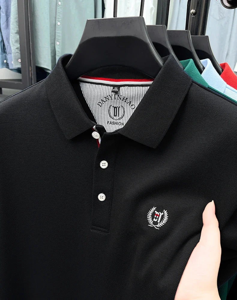 Tricou cu mânecă lungă și brodat Eleganza Polo - Mărimea M, amestec de bumbac