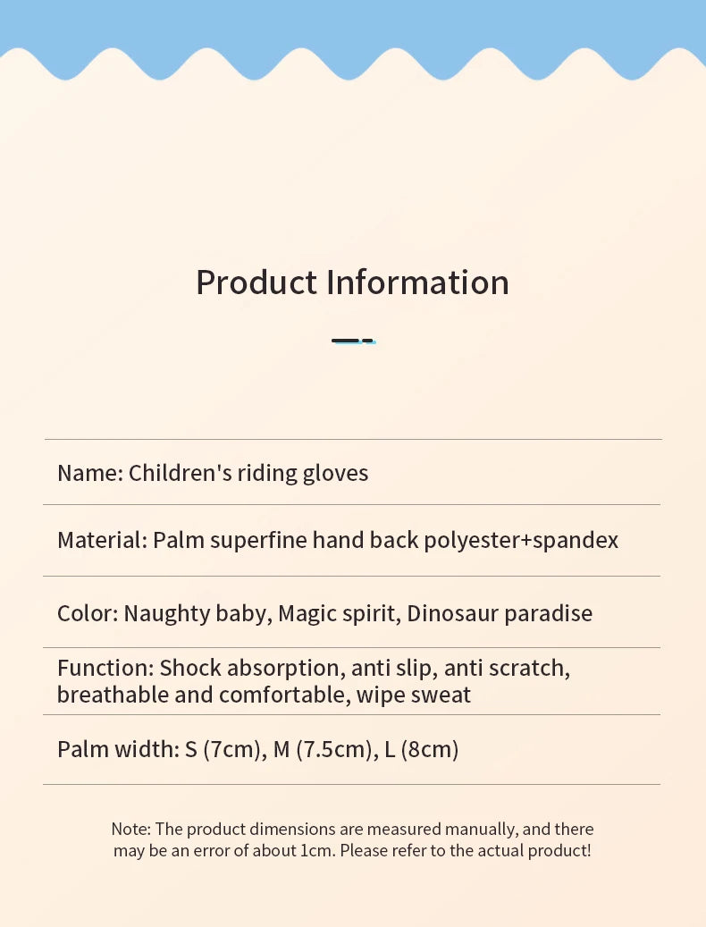 Kids Cycling Gloves Half Finger Skate Child Mountain Bike Bicycle Gloves Sports Gloves for Boys and Girls Children