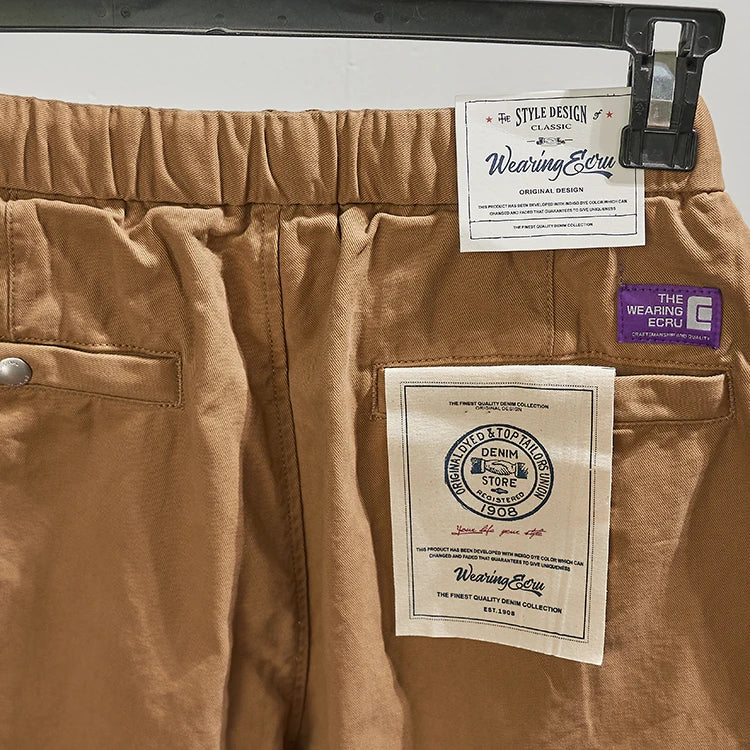 Baggy, verjüngte Casual-Hose aus Baumwolle für Herbst und Winter, Männer-Overalls