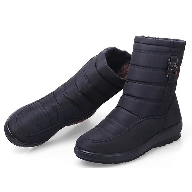 Waterproof Women Boots Winter Shoes Platform Wedge Snow Boots Comfort Thick Plush Warm Ankle Boots Female Mujer Sneakers Women