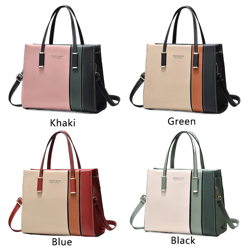 Fashion Crossbody Bags Adjustable Strap Top Handle Bag Large Capacity Totes Shoulder Bags Patchwork Handbags for Women Gift