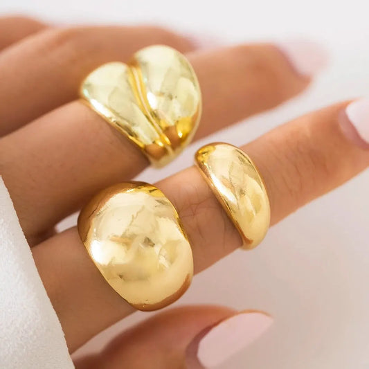 Ingemark X04199 Vintage Metallringe - 3er Set Größe 8