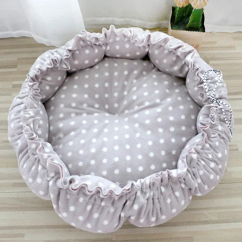 Rundes Katzen Bett 2025 - Plüsch Haus Langes Haustier Bett - Katzen Kissen Hunde Matte Warm Home Waschbar Hunde Sofa Weich Pet Accessories