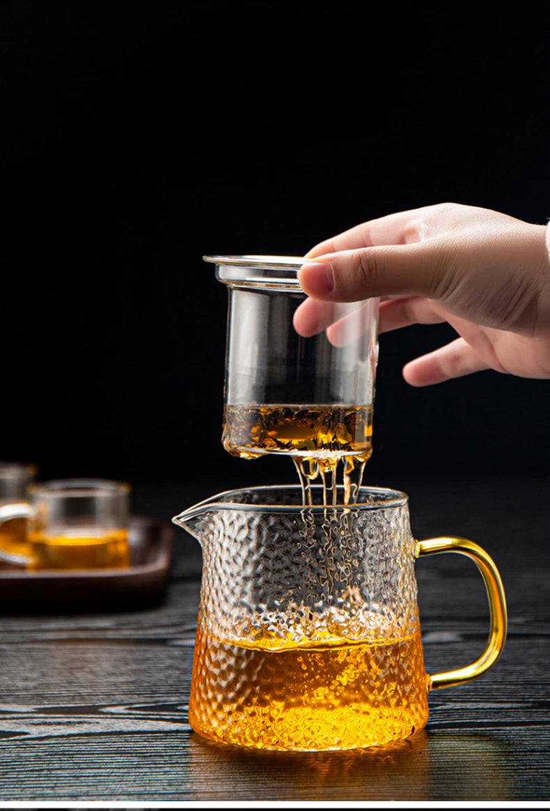 GIANXI High Quality Heat Resistant Glass Tea Pot Chinese Kung Fu Tea Set Puer Kettle Coffee Glass Pot Convenient Office TeaPot