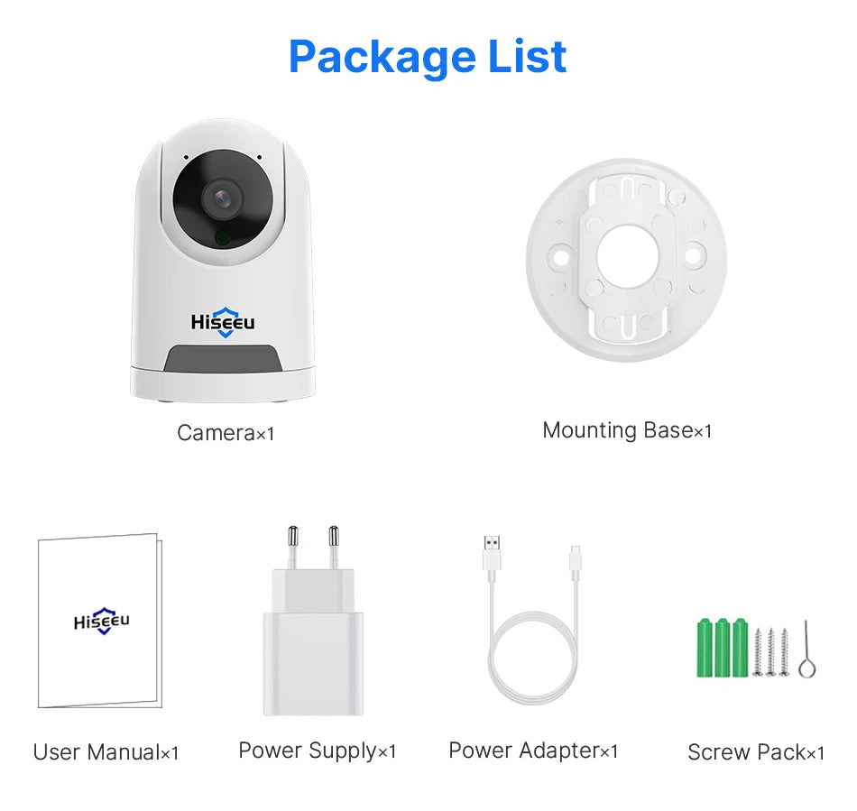 IP-Kamera 2025: Hiseeu 2K 4MP PTZ WIFI Wireless Smart - Home Security Surveillance Two-way Audio Indoor Baby Pet Monitor Collection