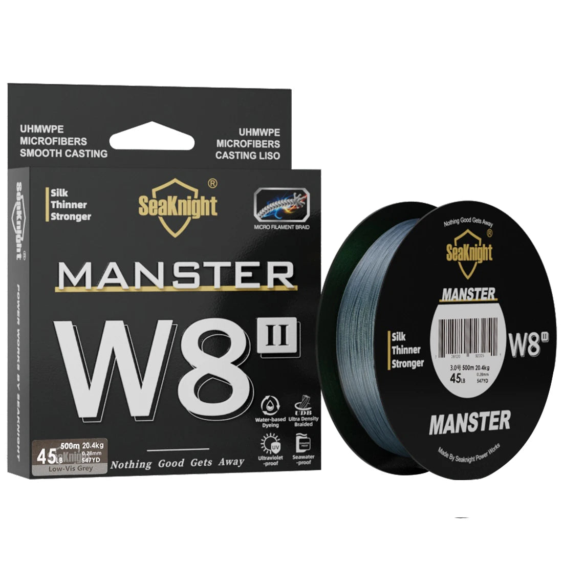 SeaKnight Brand W8 II Series Fishing Line 8 Strands 500m 300m anti-UV anti-saltwater Coating, Multifilament PE Line Braided Wire
