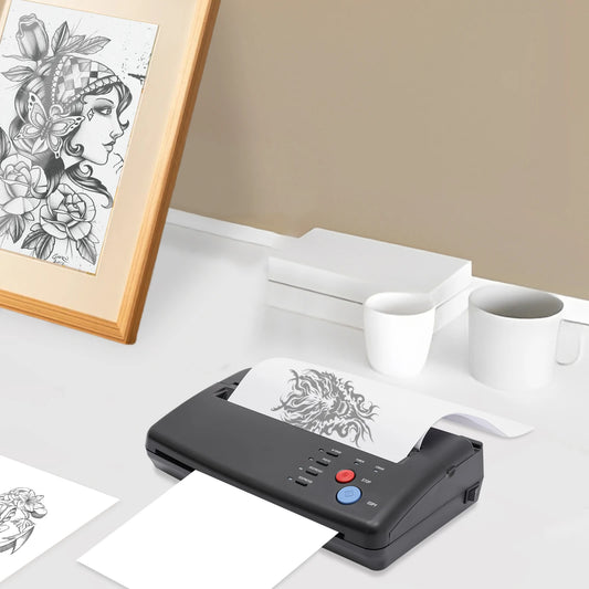 Tattoo-Drucker 2025: Tattoo Transfer Stencil Printer 220V Copier Machine - Effective Scanning Width 21cm A4 Black Collection