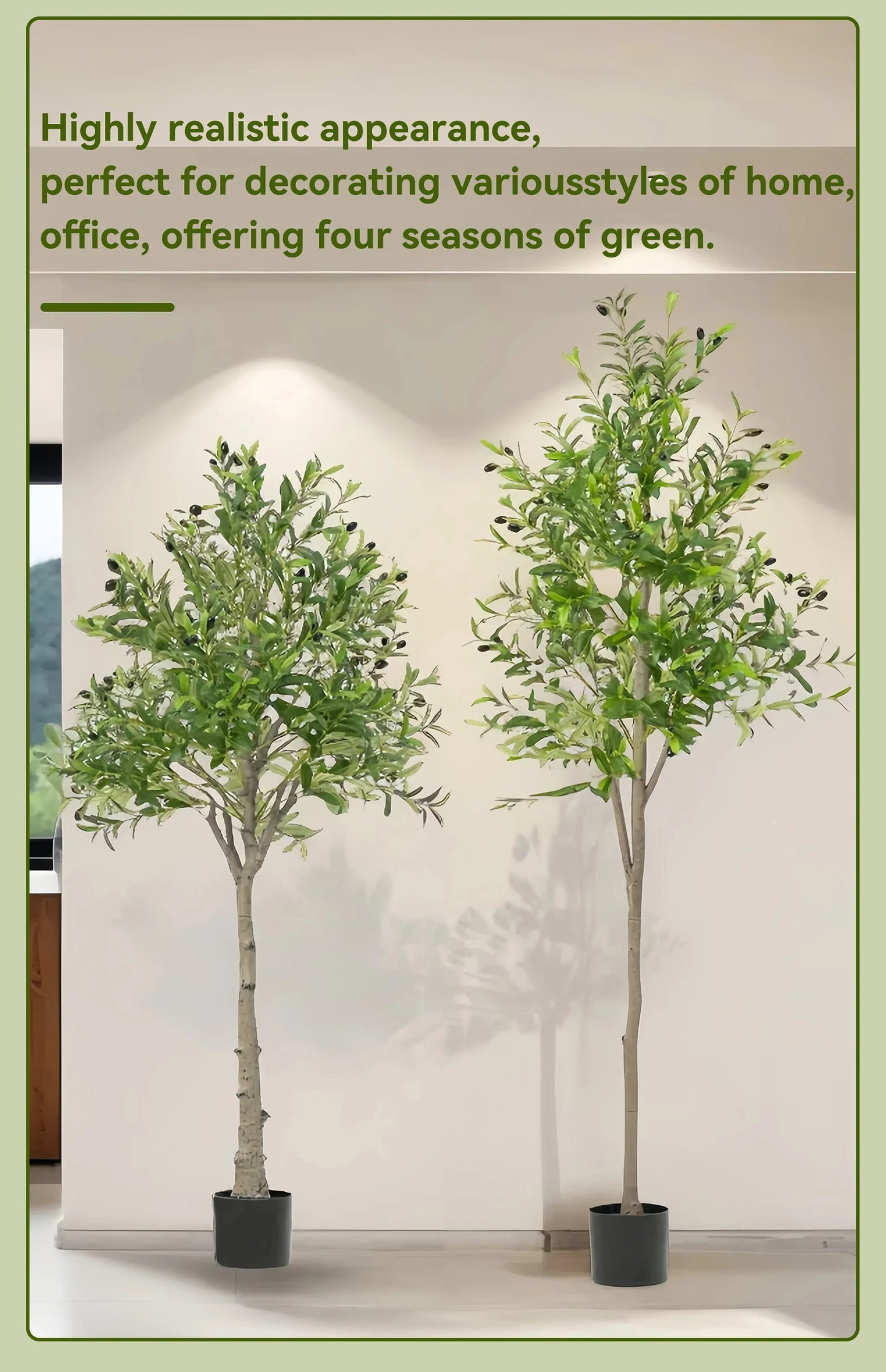 Măslin artificial 4/5/6 FT - Plantă artificială cu fructe, decorațiuni de Halloween, Crăciun, cameră de ghiveci, decorare