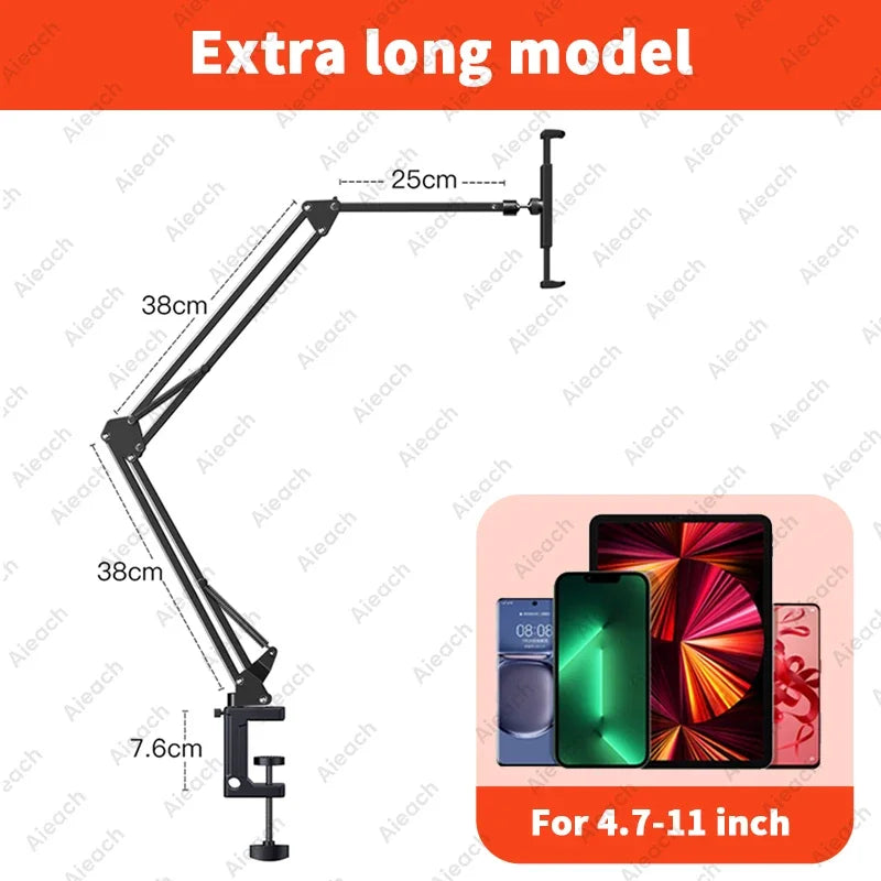 Tablet-Halterung 2025: MDNG iPad Stand Bed Holder - 360° Rotating Metal Mount Stretchable Arms Collection