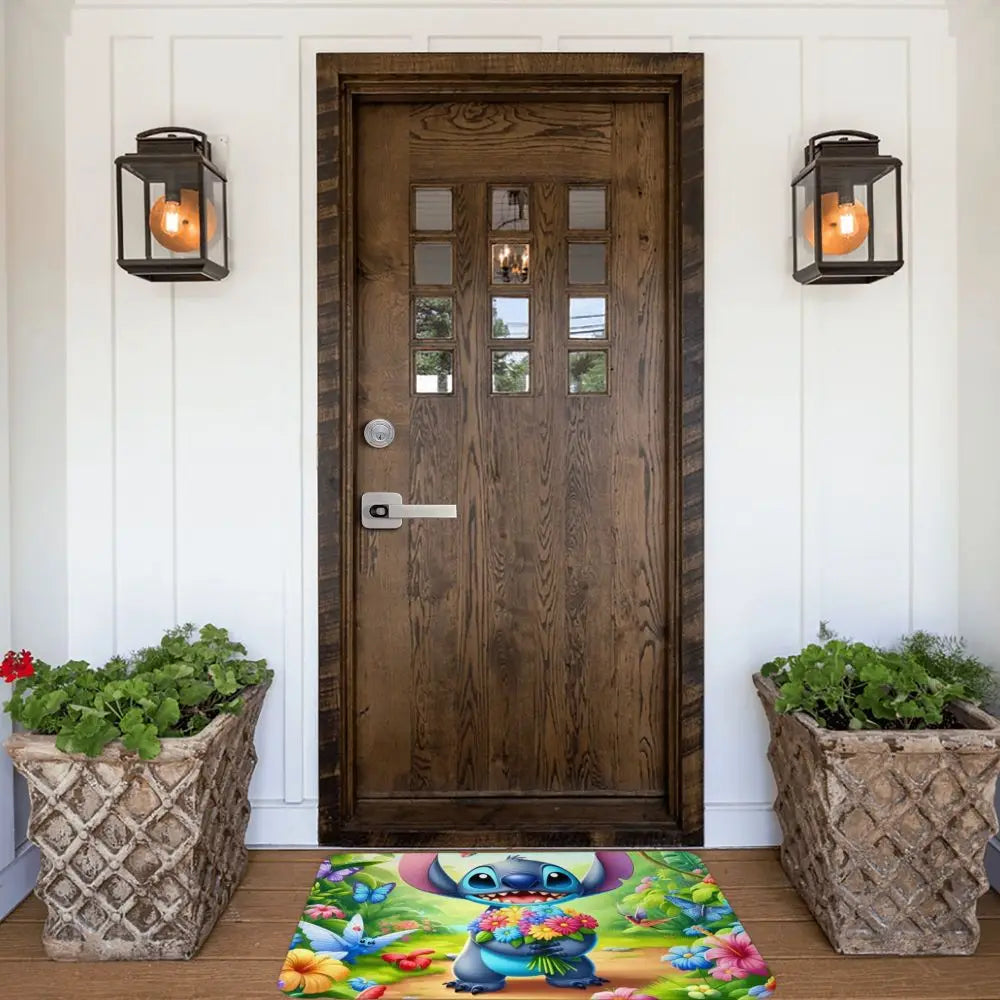Custom Cartoon Stitch Floor Door Kitchen Bathroom Mat Anti-Slip Outdoor Doormat Bedroom Balcony Entrance Rug Carpet Footpad