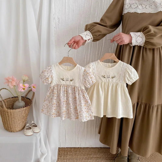 NELNKAGHY Kleid Spitze Baumwolle - Floral Prinzessin Gr 80