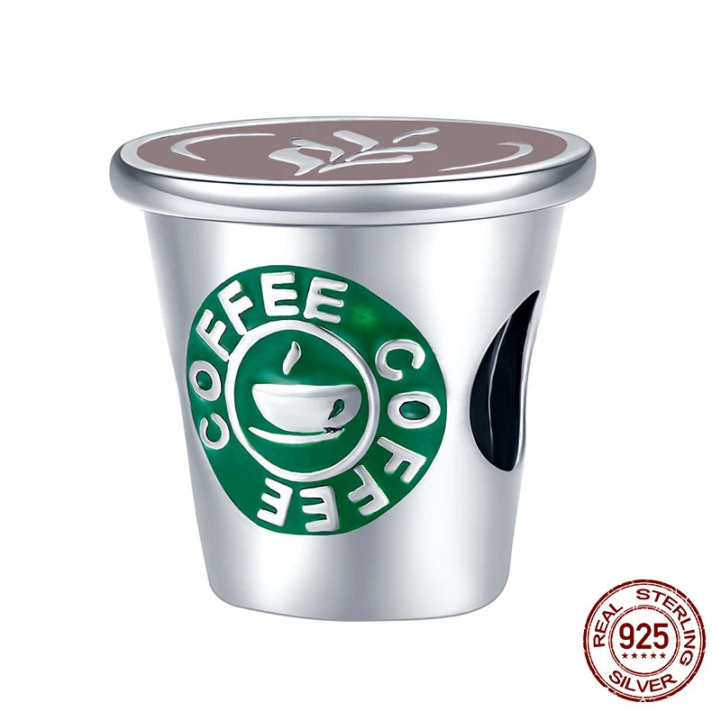 WOSTU 925 Sterling Silver femei băieți fete Pet cameră albină farmec cafea buburuză mărgele se potrivesc DIY brățară originală pandantive bijuterii