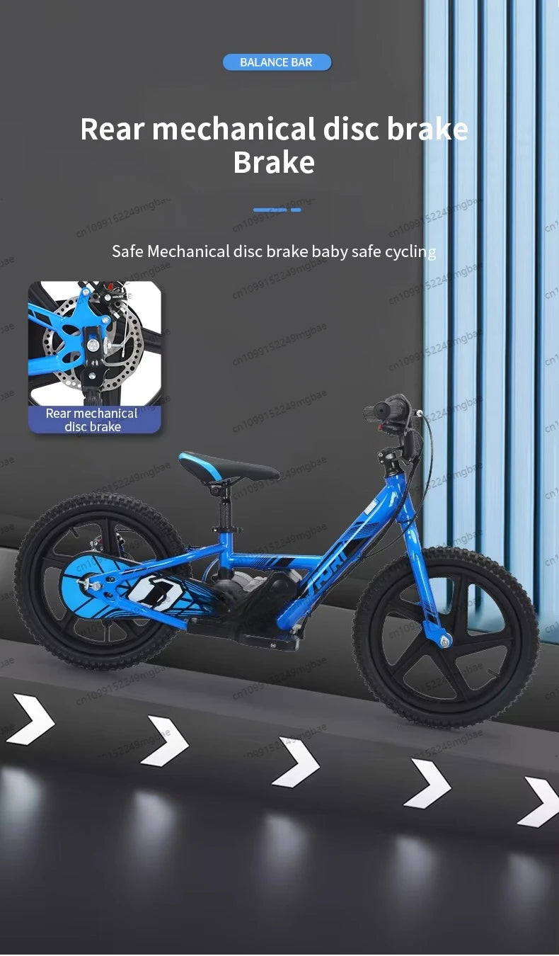 ATX88E8 Kinder Elektrisches Laufrad - 16 Zoll 250W Stahl
