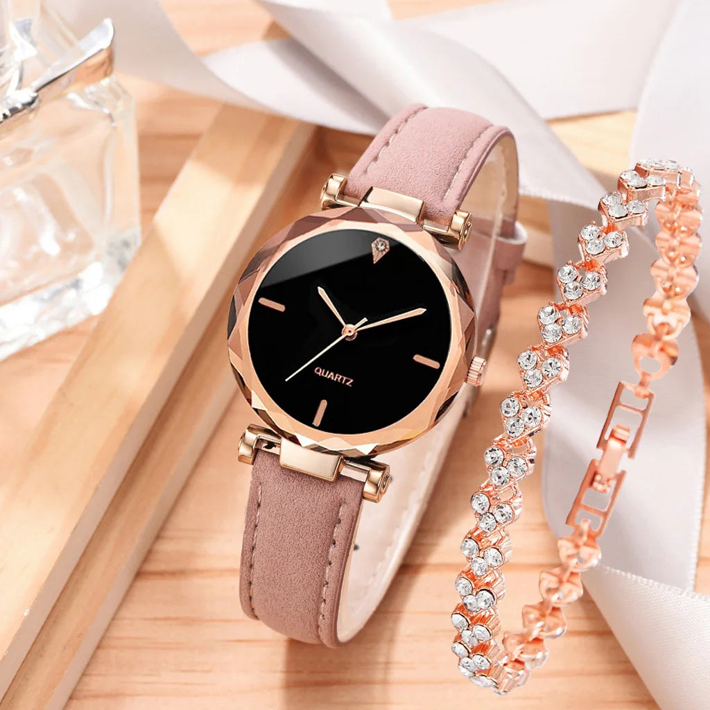 Luxus Uhr Damen Armband Strass - Mode Armbanduhr Weiblich Casual Damen Uhren - Armband Set Uhr Elegant