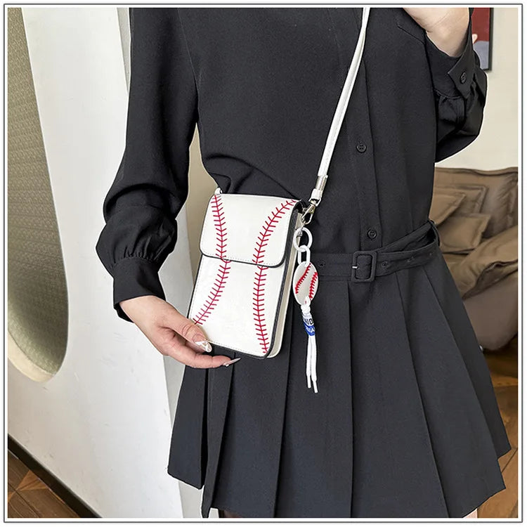 Fashion Vielseitige Umhängetaschen 2025 - Baseball Bedruckt Schultertasche - Handy Quadrat Taschen Personalisiert Schräg Kleine Geldbörse