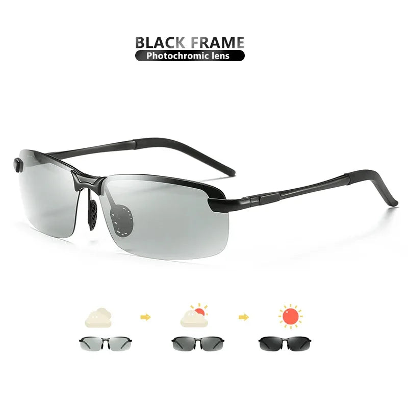 Sonnenbrille 2025: Photochromic Fishing Polarized - Chameleon Day Night Vision Driving Eyewear Collection - Golden Bridge Store