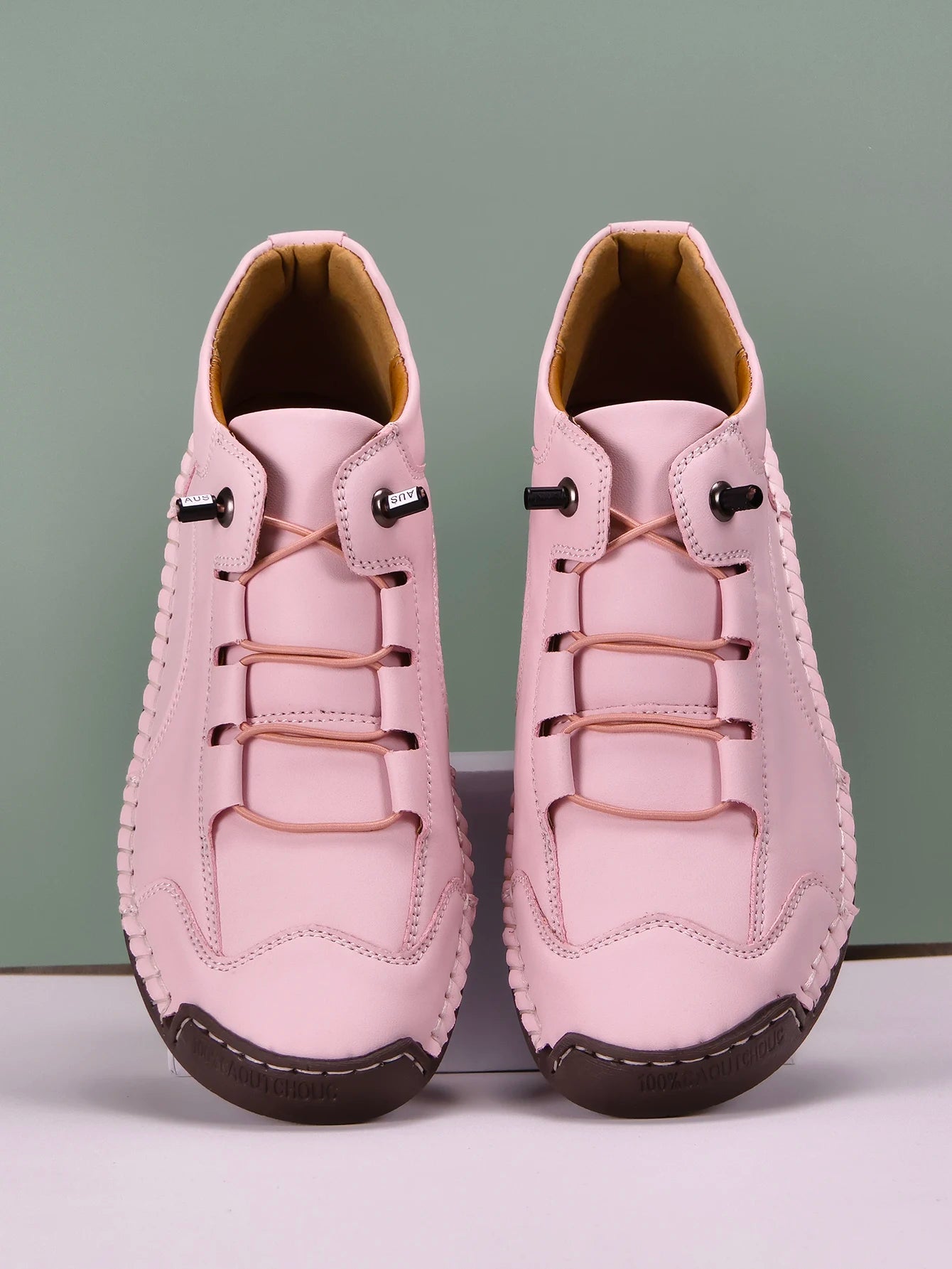 New Fashion Sneakers Women Handmade Leather Casual Shoes Design Platform Loafers Breathable Flats Shoe Driving Plus Size