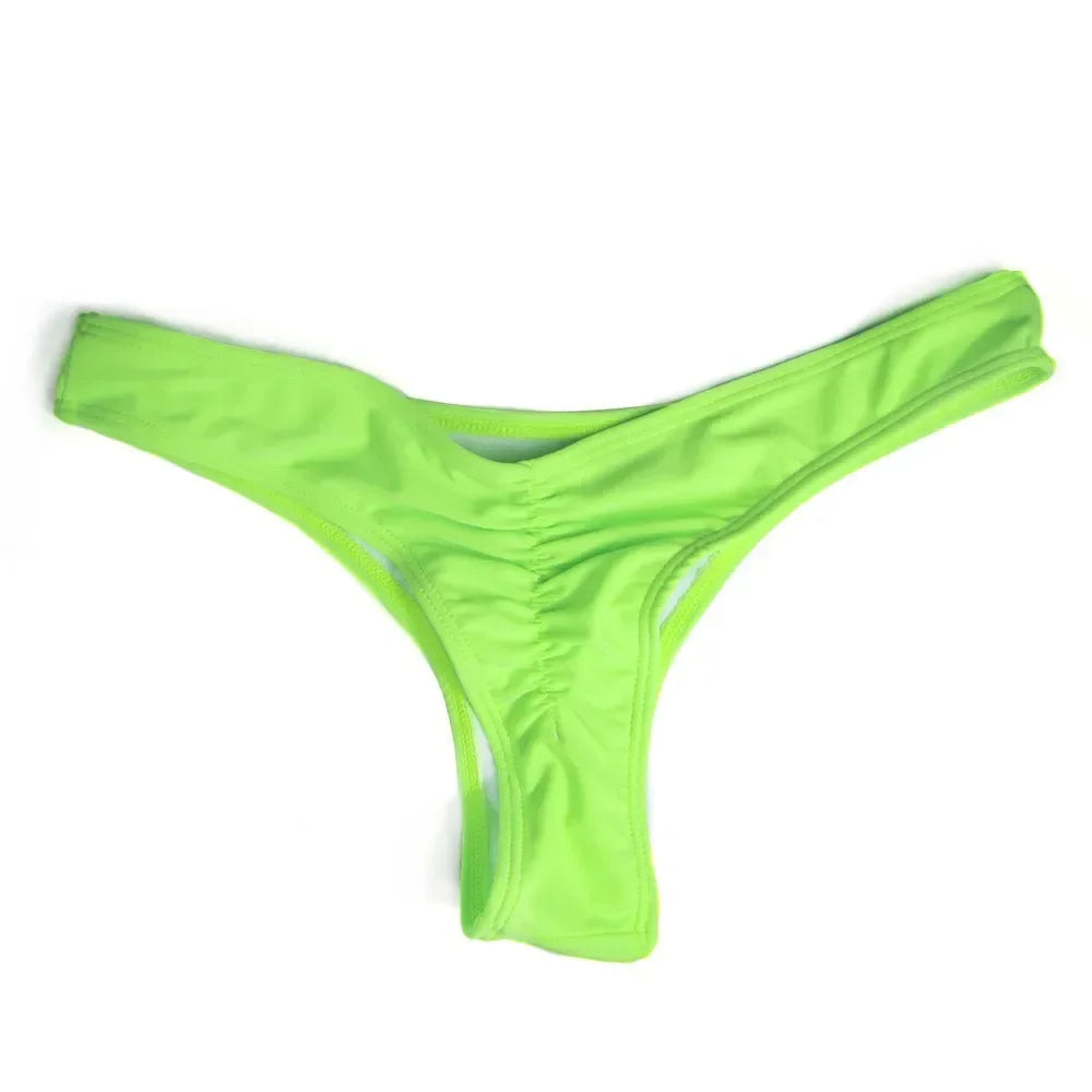 COZOK Bikini-Höschen 2025 - Brazilian Tanga Bottom in Weiß & Schwarz