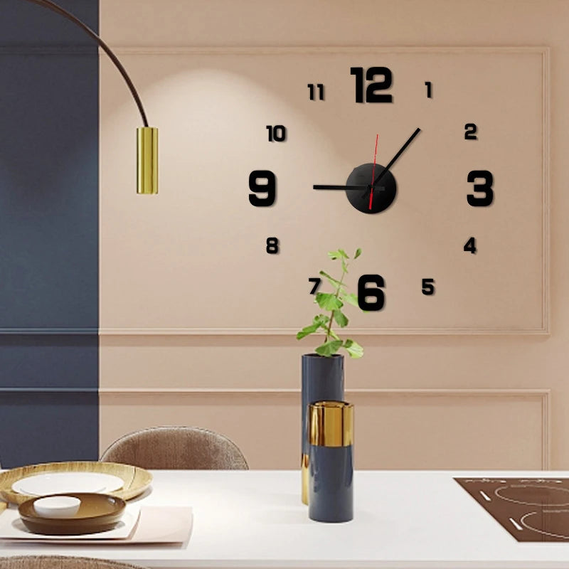 Choice 3D Rahmenlos DIY Uhr - Acryl Lautlos Groß Wohnzimmer