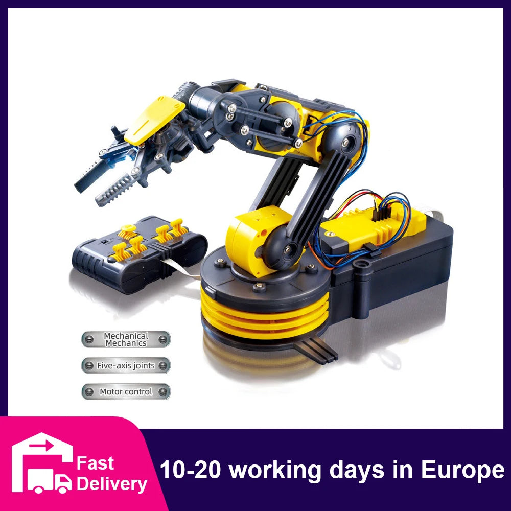 Remote Control Manipulator DIY Electric Scientific Robot Arm Experiment Assembling Children's Educational Toys Kid Birthday Gift