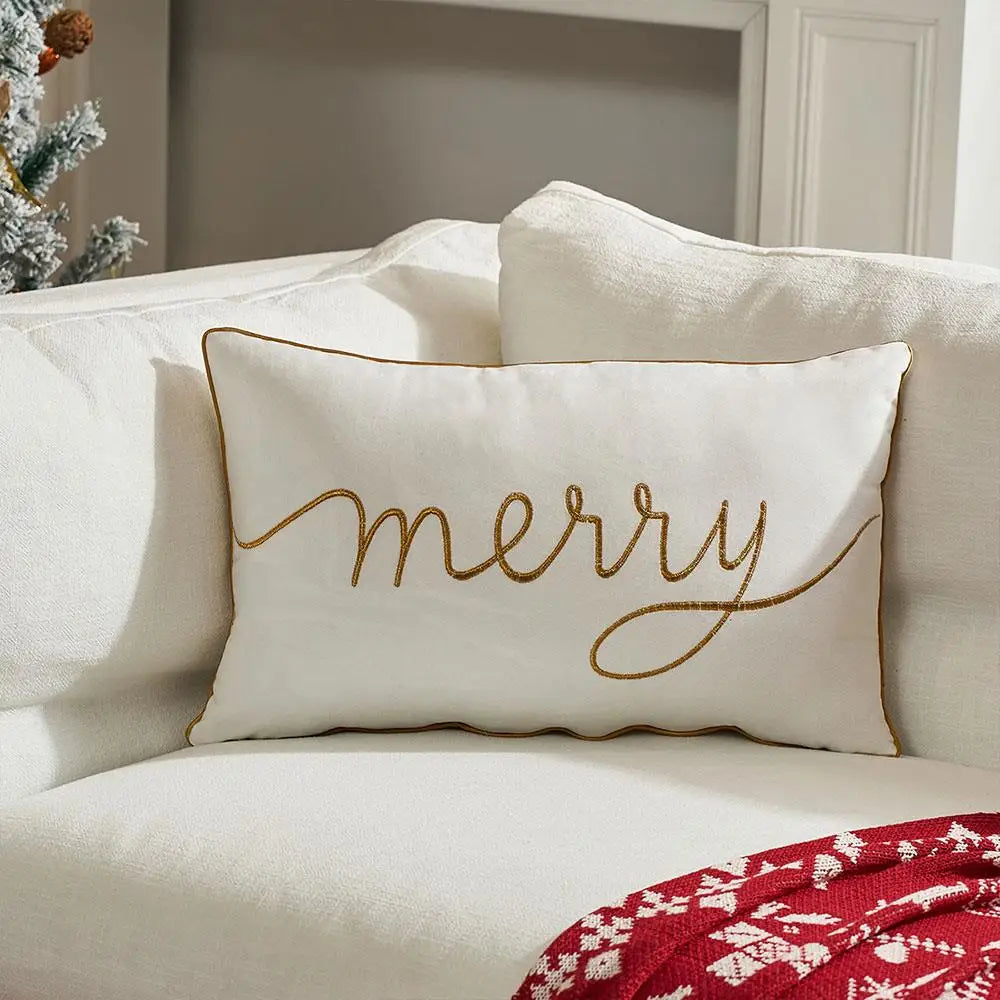 30x50cm Christmas Pillowcase Home Textile Throw Pillow Cover Cushion Case Pillowslip Xmas Home Decor Soft Rectangle Pillow Cover