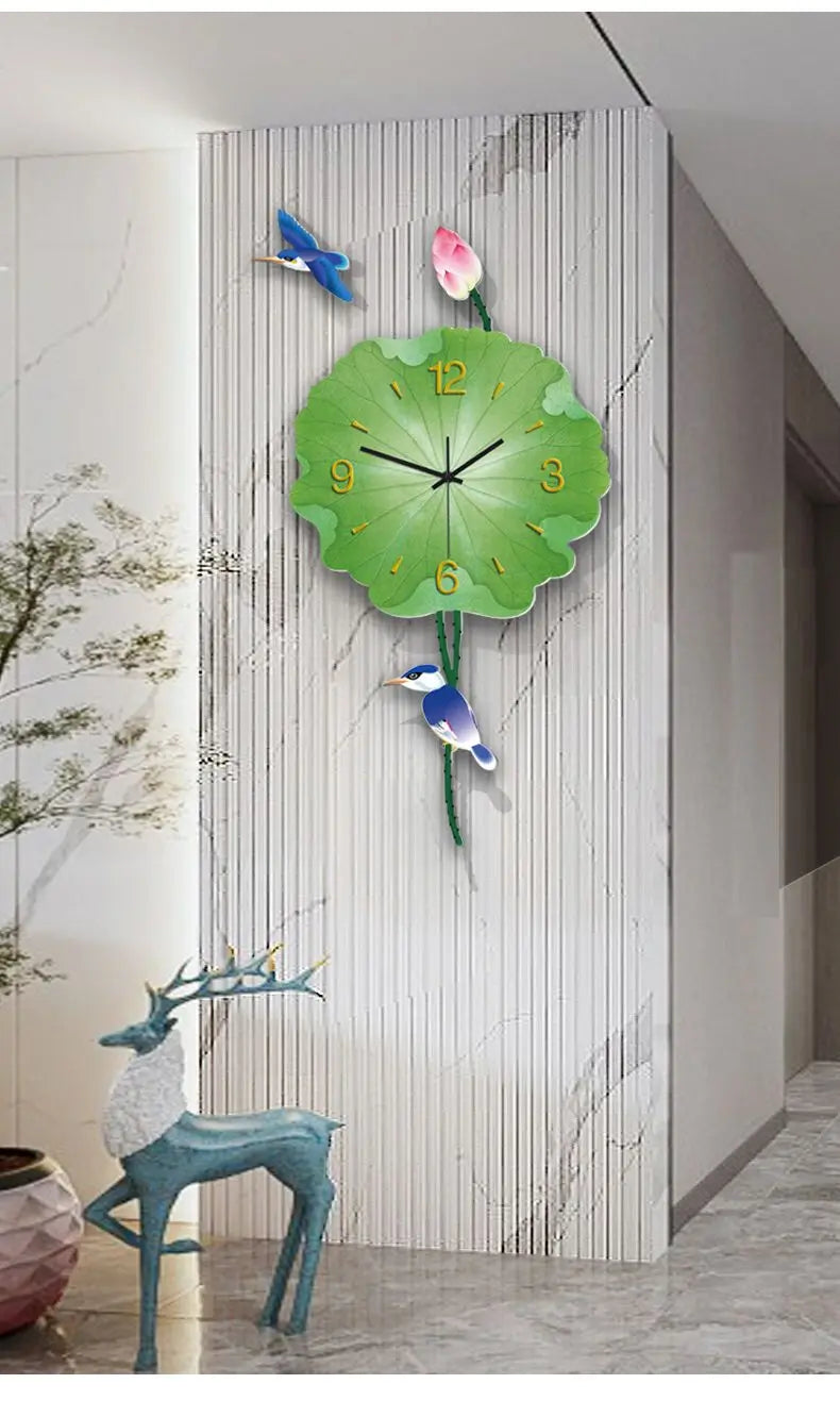 Chinese clock wall clock living room creative quiet clock light luxury modern simple wall decoration table home