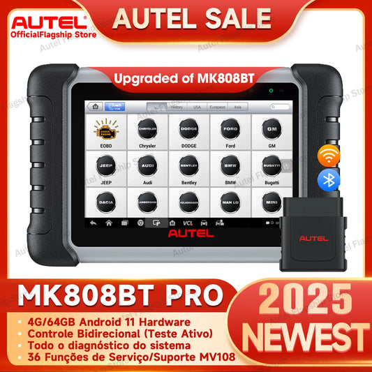Autel MaxiCOM MK808BT Pro OBD2 Scanner Auto Diagnosegerät Code-Leser mit Aktiv-Test, Vollsystem-Diagnose, 28+ Services