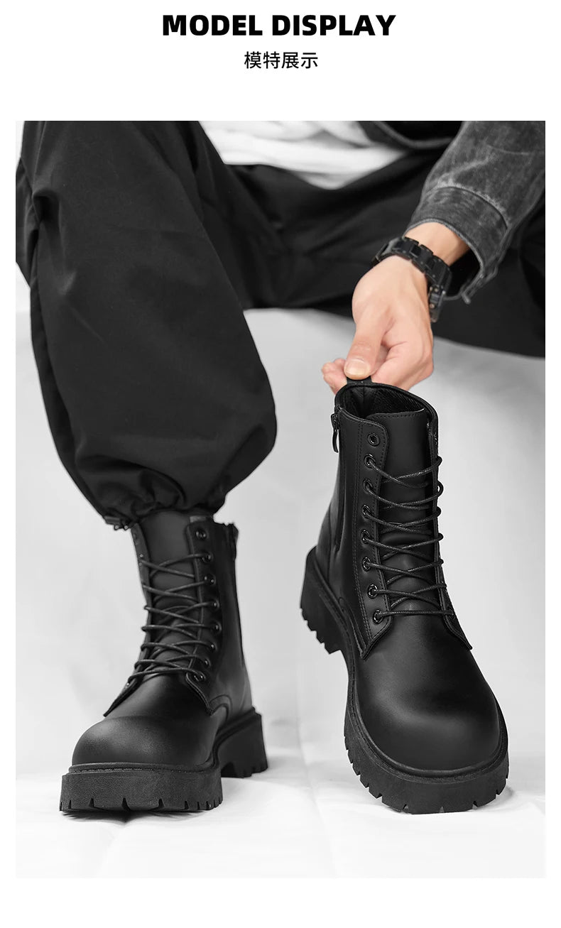 CN Fujian Leder High Top Outdoor Stiefel - Größe Sohle Dicke