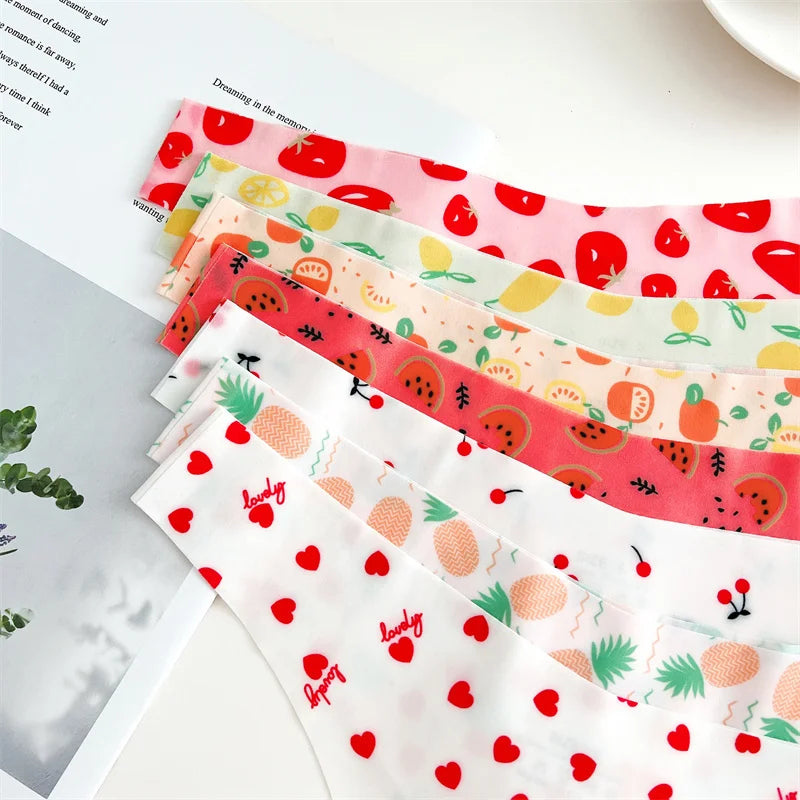 All Of Me Damen-Unterwäsche 2025 - 3er-Set Ice Silk nahtlose Strings Leopard & Schmetterling Print