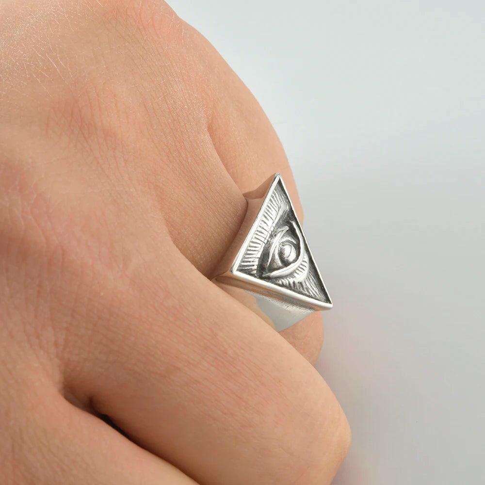tajam BR231213 Glänzender Punk Ring - 316L Edelstahl 8mm
