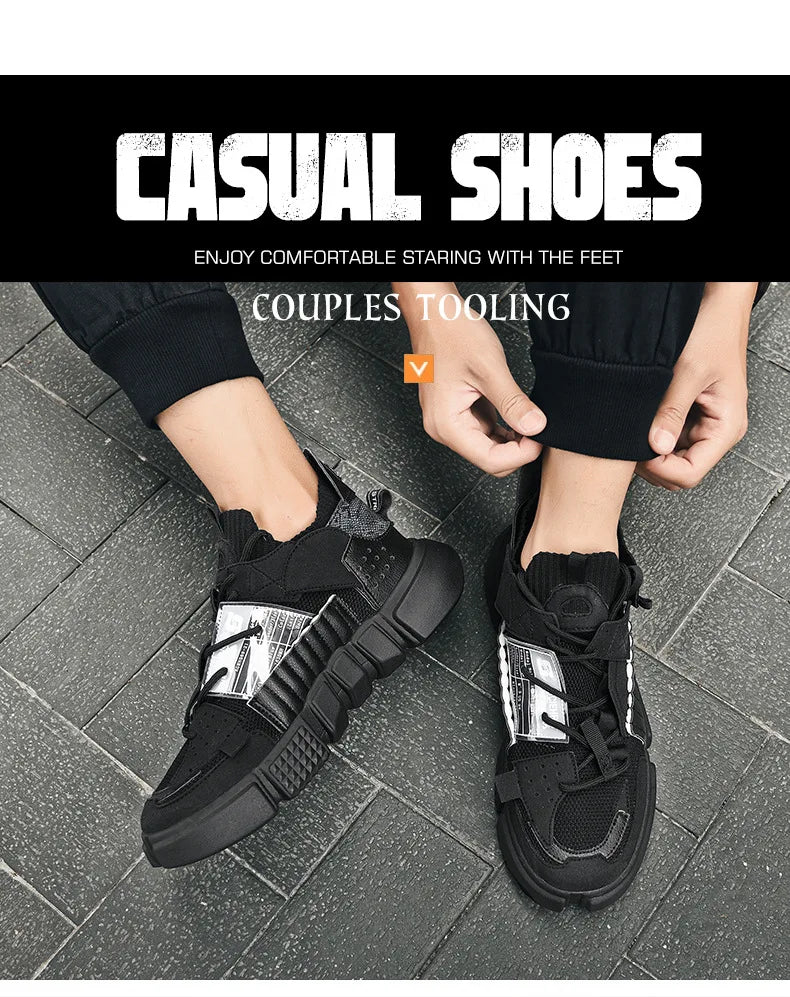 Sneakers Men Tenis Breathable Mens Casual Shoe 2023 Summer Male Couple Shoes Light Black Trainers Zapatillas Hombre
