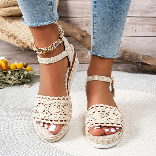 Women Sandals Summer Casual Luxury Flat Sandals Platform Shoes for Women 2025 New Designer Fashion Sandals Sandalias De Mujer