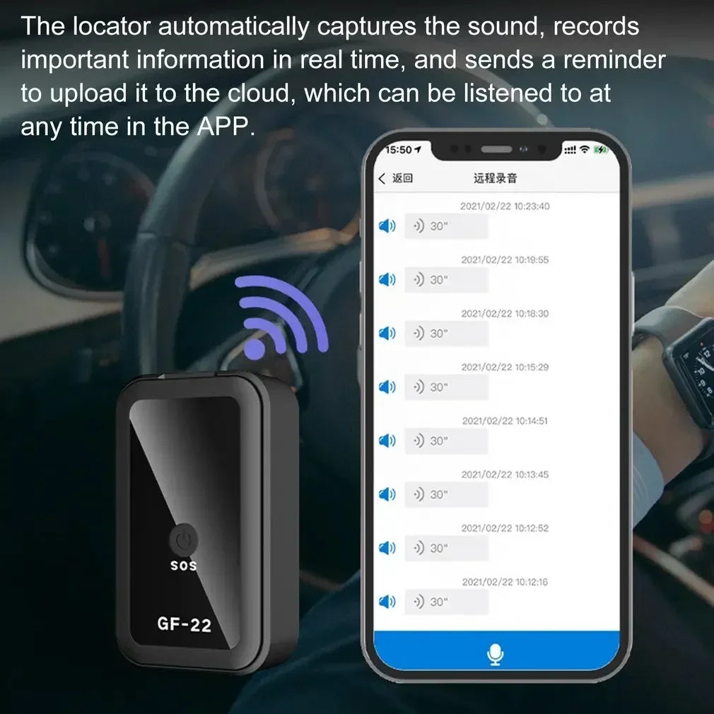GPS-Tracker 2025: GF-22 Car Tracker Device Strong Magnetic - Automatic Alarm Motorcycle Car Mini GPS Trackers Voice Control Anti-Lost Device Locator Collection