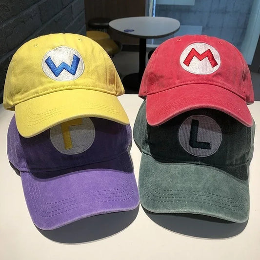 New Unisex Washed Cotton Cap Letter Embroidery Baseball Cap Men Women Adjustable Casual Outdoor Streetwear Sports Hat - Golden Bridge Store