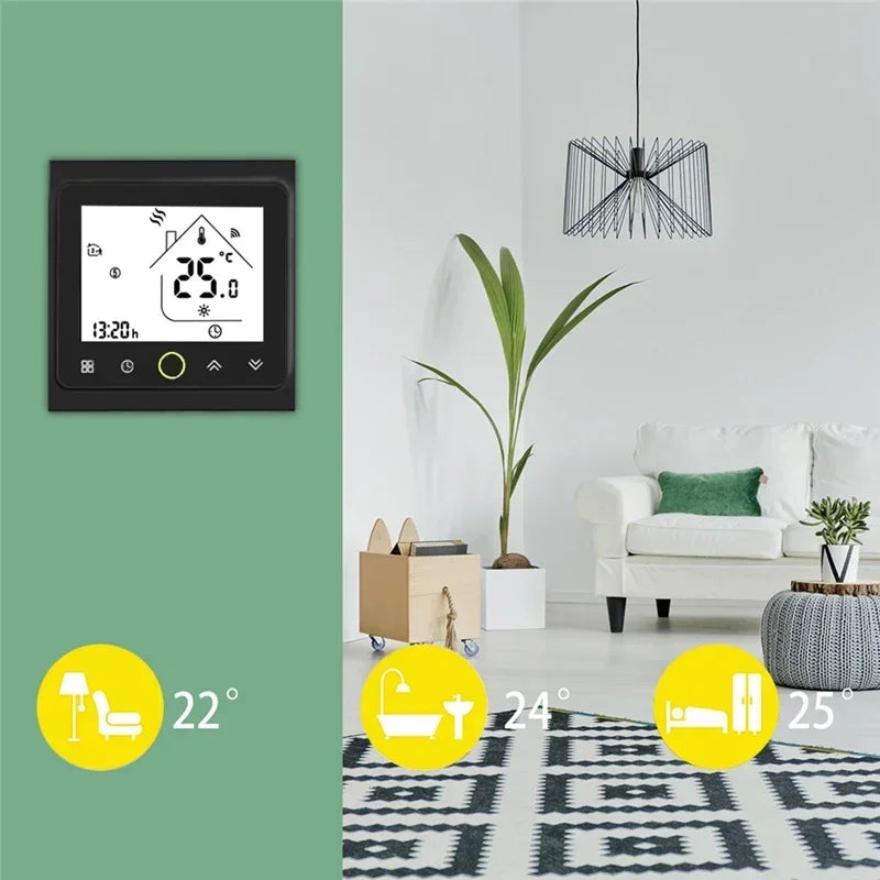 Smart-Thermostat 2025: MOES WiFi Wasser/Elektrische Fußbodenheizung - Gasboiler-Temperaturcontroller Smart Alexa Tuya Google Voice Zigbee-Sammlung