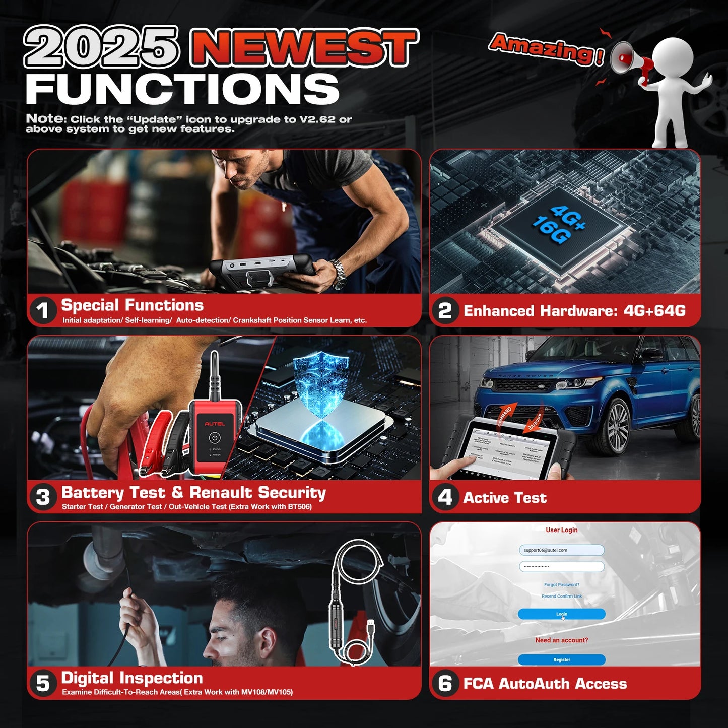 Autel MaxiCOM MK808BT Pro OBD2 Scanner Auto Diagnosegerät Code-Leser mit Aktiv-Test, Vollsystem-Diagnose, 28+ Services